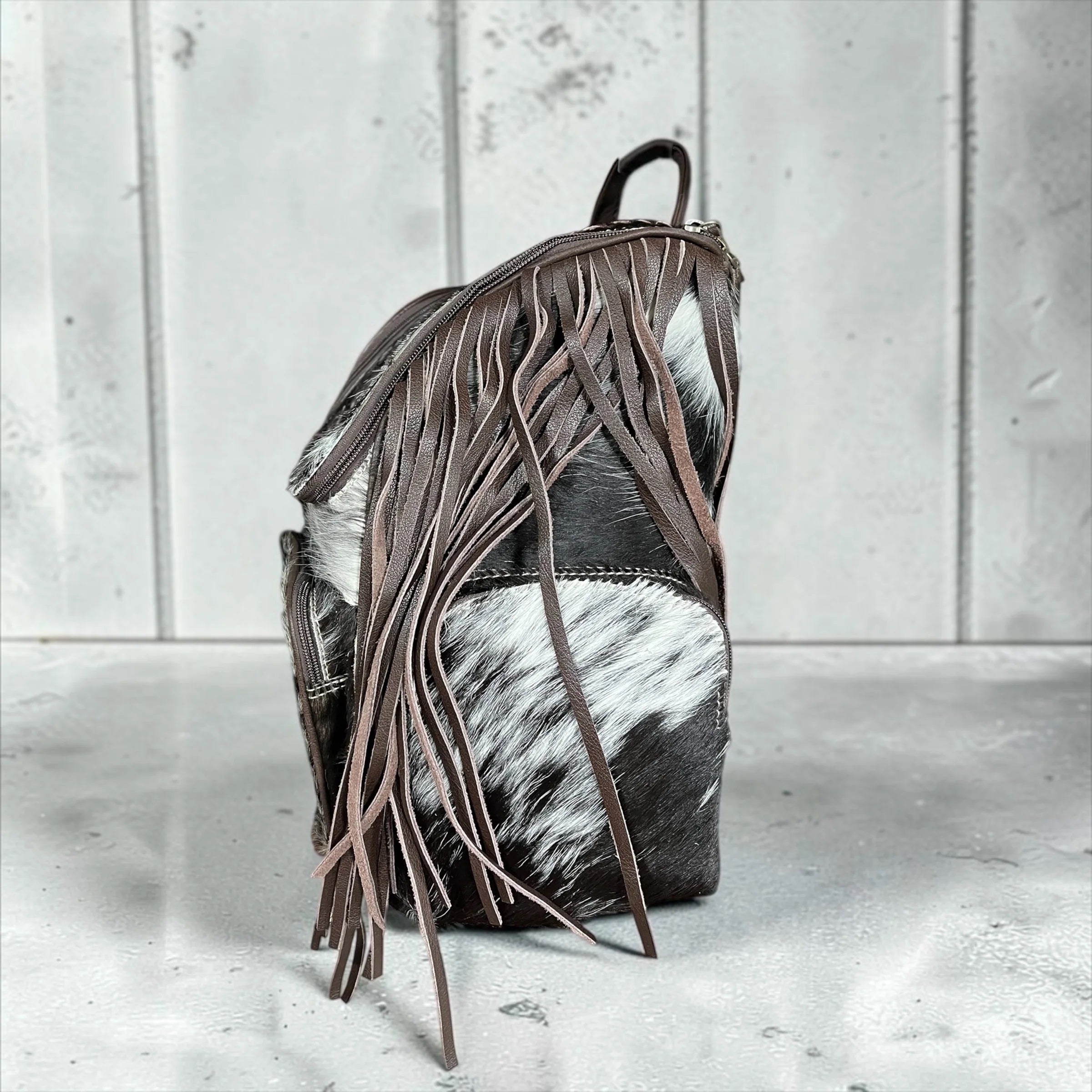 All Cowhide Fringe backpack