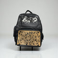 Floral Tooled Leather & Cowhide Backpack